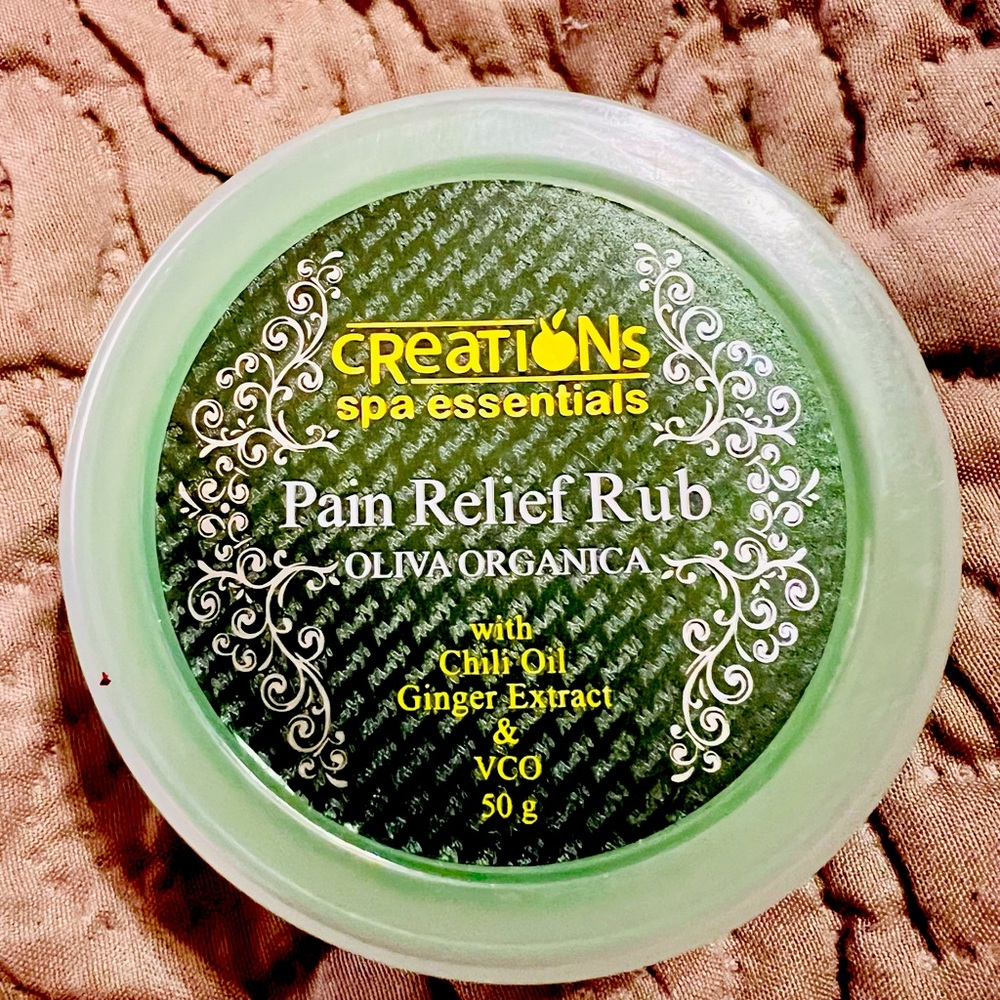 Creations pain relief rub with chili oil, ginger extract n vco